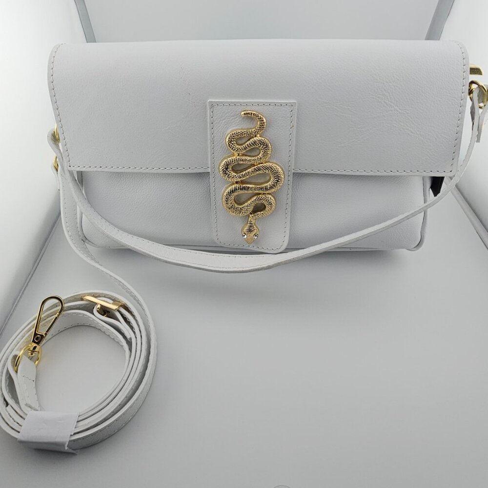 House of Harlow 1960 White Snake Serpent Handbag NWT